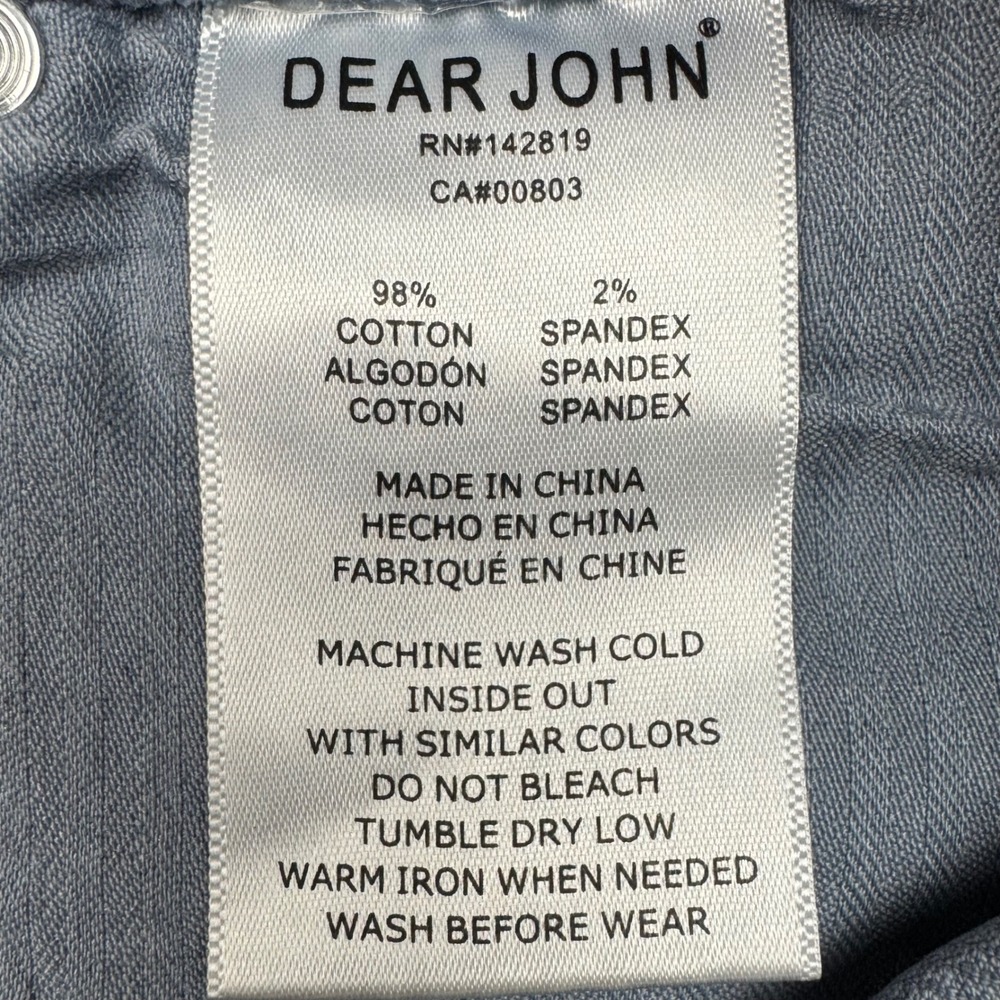 Dear John Blaire Straight Corduroy Pants Womens Size 28 Dusty Blue Stretch - Picture 5 of 11